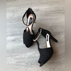 Jimmy Choo Inspired Heels W/ Rhinestones